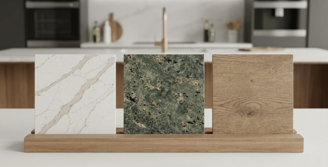 Plan de travail en quartz, granit ou stratifié : le comparatif complet